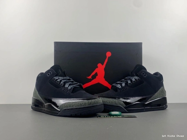 1st Kicks Shoes CK9246-168 Black Air 3 Jordan Retro Cat 0823